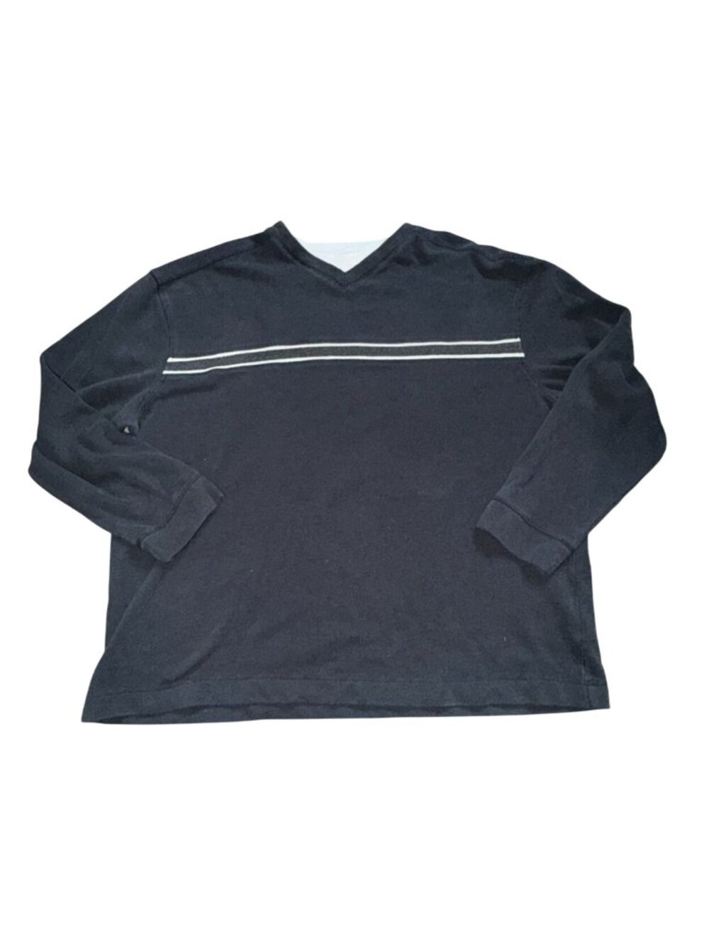 Vintage Method Mens Faux Layered Striped Shirt-Blue-Size XXL-GUC